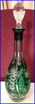Vintage Nachtmann Bleikristall Lead 24% Decanter & Stopper Set with 4 Wine Glasses