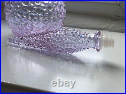 Vintage Neodymium hobnail Genie Bottle 1960s Art Glass Empoli MCM decanter Neo