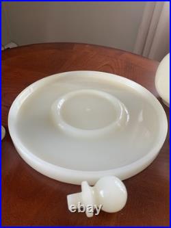 Vintage Onyx Liquor Set Decanter, Tray And 5 Glasses