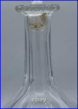 Vintage Orrefors Sweden Clear Glass/cut Crystal Decanter 11 #2998/111 On Base