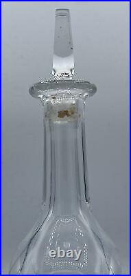Vintage Orrefors Sweden Clear Glass/cut Crystal Decanter 11 #2998/111 On Base