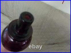 Vintage PLUM Purple Amethyst Empoli Decanter Genie Bottle & Stopper 28