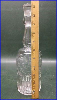 Vintage Pairpoint Thistle Cut Cordial Decanter with Original Stopper