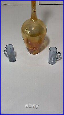 Vintage Parise Vetro Italian Glass Decanter Set