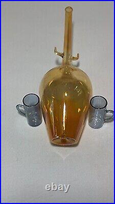 Vintage Parise Vetro Italian Glass Decanter Set