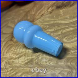 Vintage Powder Blue Holmegaard CARNABY ART GLASS Decanter Bottle Stopper Cased