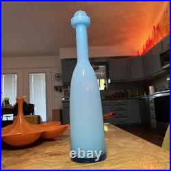 Vintage Powder Blue Holmegaard CARNABY ART GLASS Decanter Bottle Stopper Cased