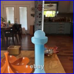 Vintage Powder Blue Holmegaard CARNABY ART GLASS Decanter Bottle Stopper Cased