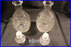 Vintage Princess House, 2 Crystal Glass Wine Decanter, Crown Grapes Etched
