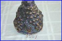 Vintage Purple Imperial Grape Carnival Glass Wine Decanter with Stopper Beautiful