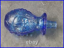 Vintage ROSSINI Empoli Genie Bottle AQUA Glass Decanter Italy withStopper MCM