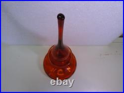Vintage Rainbow Art Glass Red Decanter + Stopper Genie Bottle Mid Century