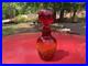 Vintage-Rainbow-Crackled-Glass-Decanter-Tangerine-Ball-Stopper-Number-2-01-xv