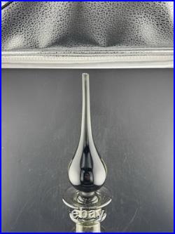 Vintage Rainbow Glass Very Rare Smoke Decanter Genie Bottle Applied Twirl Read