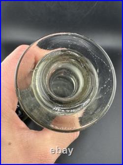 Vintage Rainbow Glass Very Rare Smoke Decanter Genie Bottle Applied Twirl Read