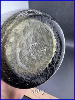 Vintage Rainbow Glass Very Rare Smoke Decanter Genie Bottle Applied Twirl Read