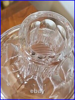 Vintage Ralph Lauren Herringbone Crystal Carafe And Tumbler Set Signed