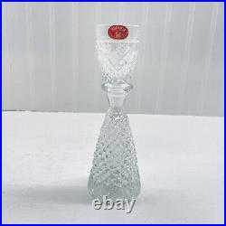 Vintage Rare Bohemia Lead Crystal Decanter With Shot Glass Stopper 7 1/2 Tall