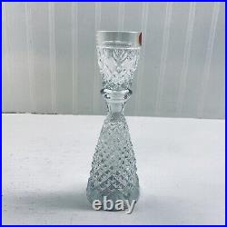 Vintage Rare Bohemia Lead Crystal Decanter With Shot Glass Stopper 7 1/2 Tall