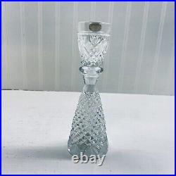 Vintage Rare Bohemia Lead Crystal Decanter With Shot Glass Stopper 7 1/2 Tall