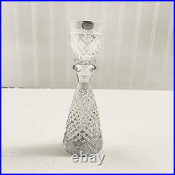 Vintage Rare Bohemia Lead Crystal Decanter With Shot Glass Stopper 7 1/2 Tall