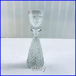 Vintage Rare Bohemia Lead Crystal Decanter With Shot Glass Stopper 7 1/2 Tall