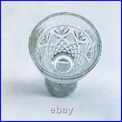 Vintage Rare Bohemia Lead Crystal Decanter With Shot Glass Stopper 7 1/2 Tall