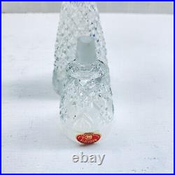 Vintage Rare Bohemia Lead Crystal Decanter With Shot Glass Stopper 7 1/2 Tall