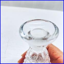 Vintage Rare Bohemia Lead Crystal Decanter With Shot Glass Stopper 7 1/2 Tall