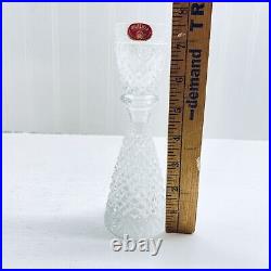 Vintage Rare Bohemia Lead Crystal Decanter With Shot Glass Stopper 7 1/2 Tall