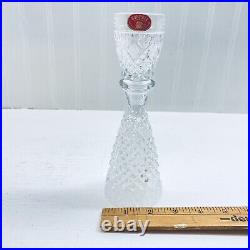 Vintage Rare Bohemia Lead Crystal Decanter With Shot Glass Stopper 7 1/2 Tall