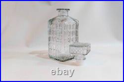 Vintage Rare Collectible Whisky Glass Crystal Kitchen Barware Decanter 24cm