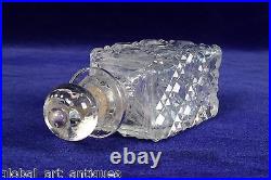 Vintage Rare Cut Glass Collectible Big Perfume Decanter With Stopper. G14-103