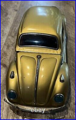 Vintage Rare Gold VW Volkswagen Beetle Bug Music Box Scotch, Whiskey Decanter