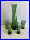 Vintage-Rare-Kastrup-Denmark-60-s-Danish-Green-Glass-Carafe-with-4-Cups-01-pbl