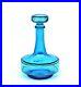 Vintage-Rare-Mid-Century-Genie-Bottle-Decanter-Blue-with-Stopper-8-5-Belgium-01-xv