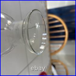 Vintage Rare U. S Olympic Skiing Etched Glass Decanter 7 1/2