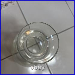 Vintage Rare U. S Olympic Skiing Etched Glass Decanter 7 1/2