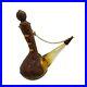 Vintage-Rdo-De-Espana-Amber-Glass-Wine-Porron-made-in-Spain-with-tooled-leather-01-bicv