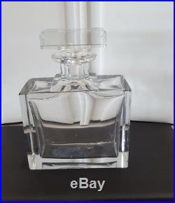 Vintage Rectangular Shape Crystal Glass Liquor Decanter set of two