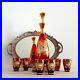 Vintage-Red-Venetian-Glass-Decanter-with-Set-6-Matching-Shot-Glasses-Hand-Paint-01-brg