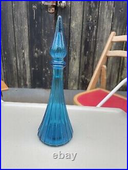 Vintage Retro Genie Bottle Empoli Ice Blue MINI Small rare