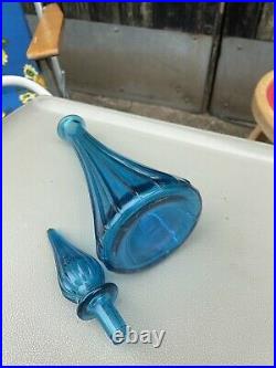 Vintage Retro Genie Bottle Empoli Ice Blue MINI Small rare