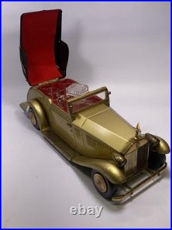 Vintage Rolls Royce Convertible Barware Set Music Box and Decanter 4 Glasses