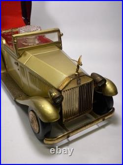 Vintage Rolls Royce Convertible Barware Set Music Box and Decanter 4 Glasses