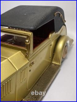 Vintage Rolls Royce Convertible Barware Set Music Box and Decanter 4 Glasses