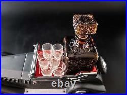 Vintage Rolls Royce Decanter Shot Glasses With Music Box
