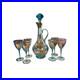 Vintage-Romanie-Cristiro-Decanter-Set-with-24k-trip-and-6-Cordial-Glasses-01-lde