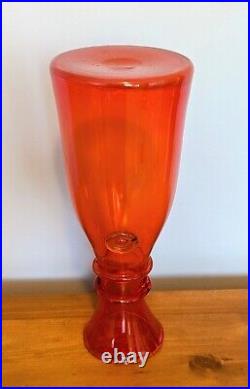 Vintage Rossini EMPOLI Italian Art Glass Wine Carafe Bottle Medallion Amberina