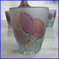 Vintage Rueven nouveau decanter and glass set